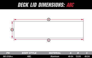 Deck Lid Dimensions